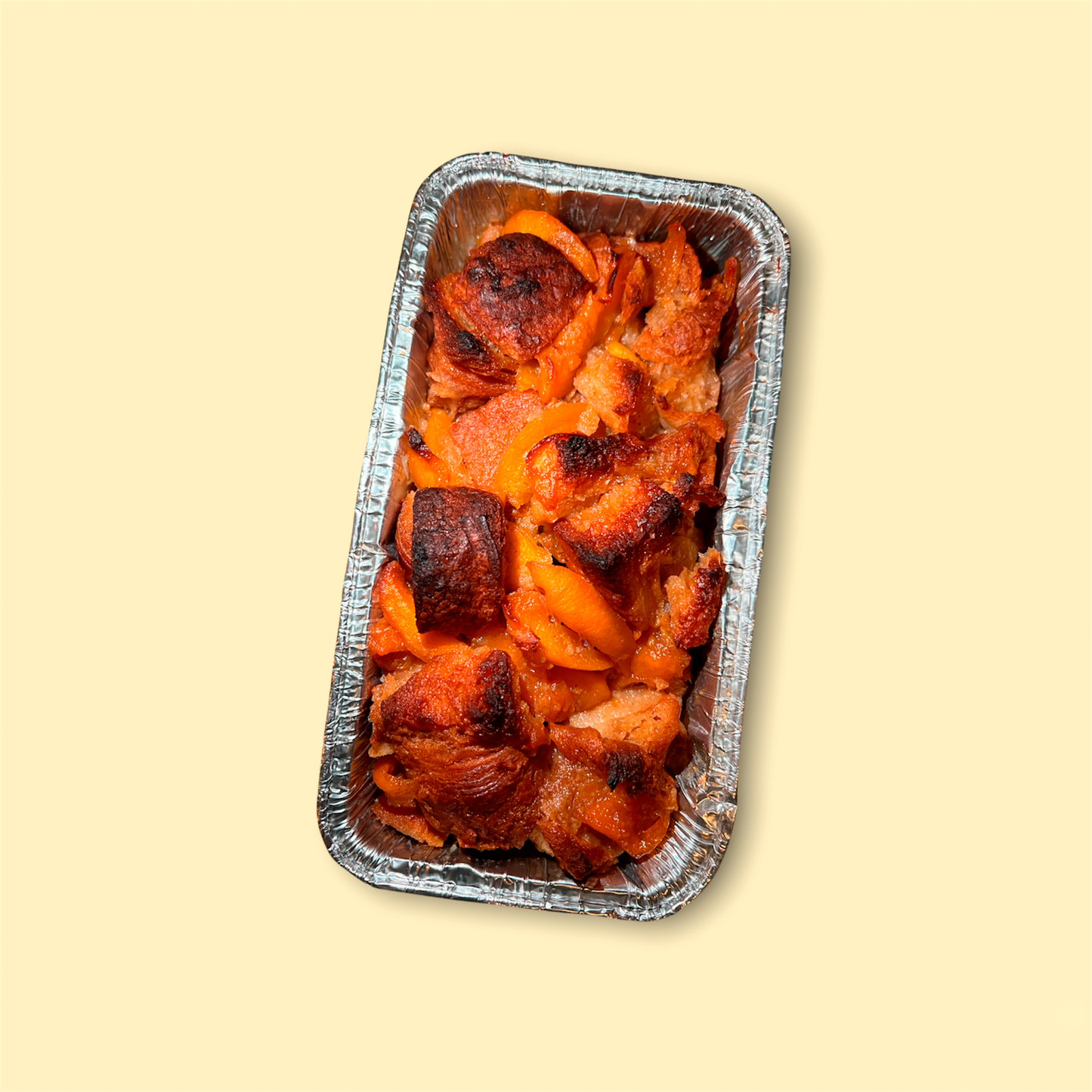 Peach Croissant Bread Pudding