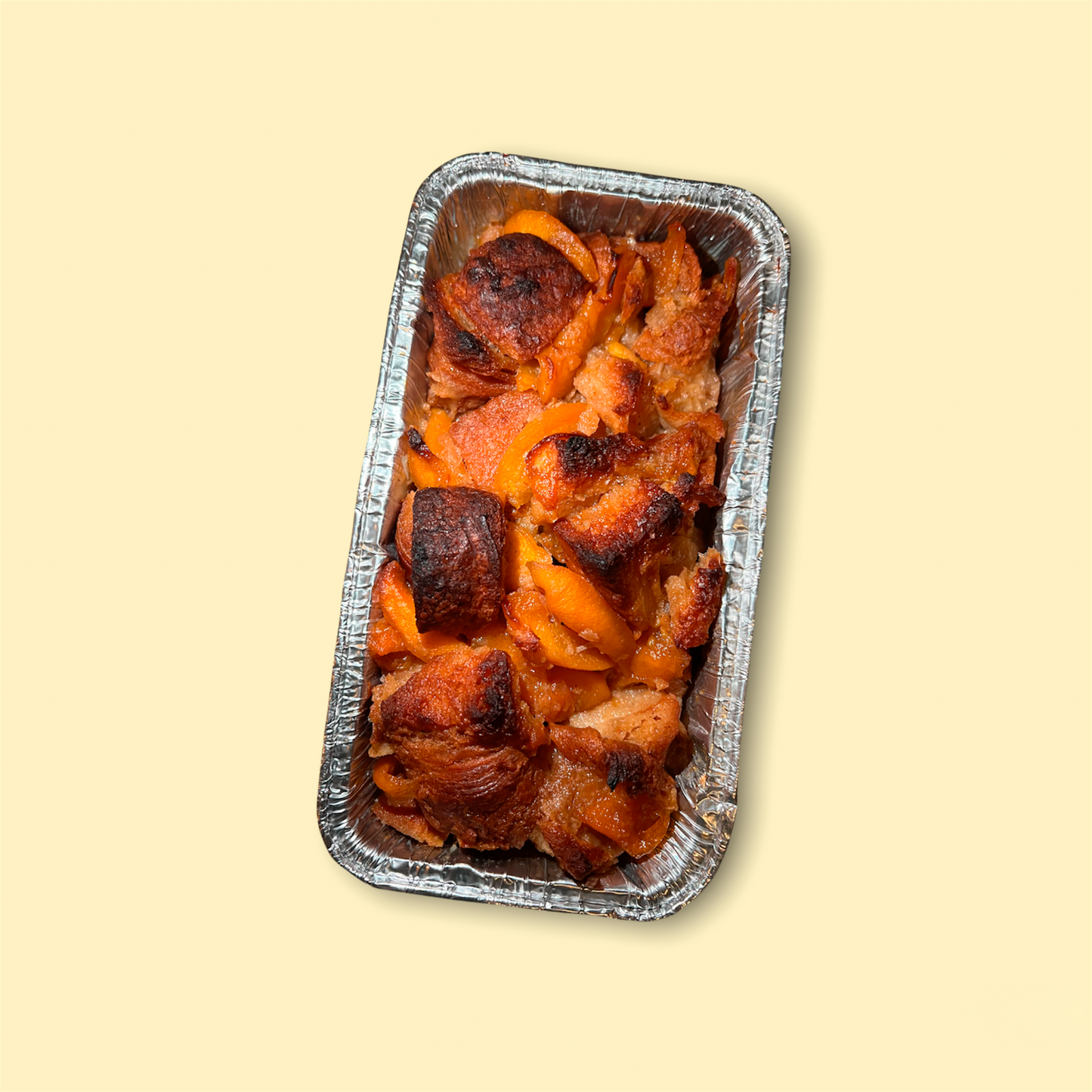 Peach Croissant Bread Pudding